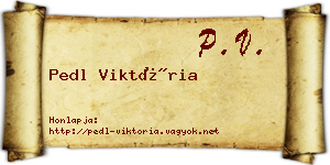 Pedl Viktória névjegykártya